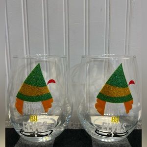 Matching Elf Movie Stemless Glasses